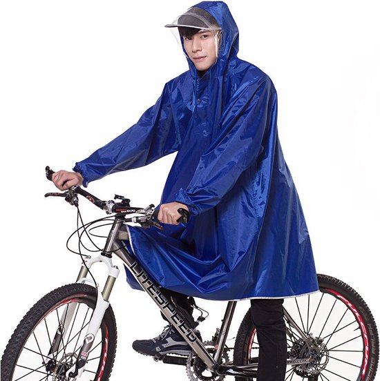 Fuegobird - Poncho Regen Poncho - Fahrrad Wandern Motorrad - Outdoor Poncho - Qualität Poncho - Einheitsgröße - Unisex Sapphire