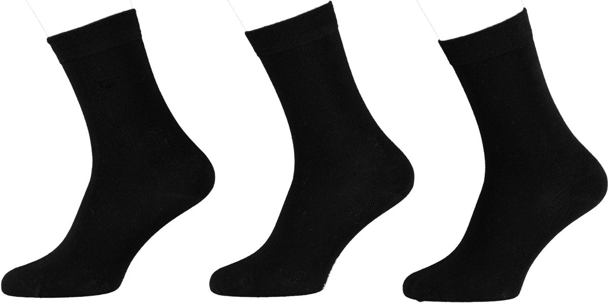 Apollo Bambus-Socken – 3 Paar – Größe 43–46 – Schwarz