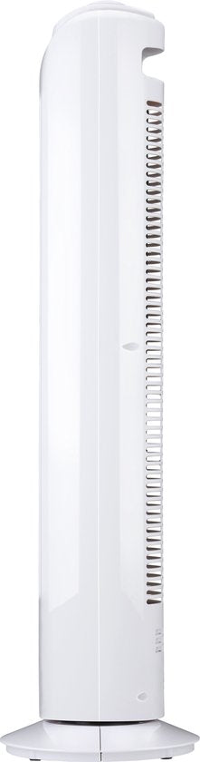 Lifetime Air Turmventilator – Ventilator mit 3 Geschwindigkeitsstufen – Schwenkbarer Standventilator – Bodenventilator 55 dB - Perfekt für Schlafzimmer und Büro - Netzkabel 1,5 m - 81 x 22 cm - Weiß