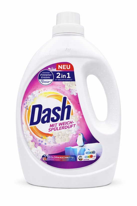 Dash 2w1 – Waschmittel – Farbschutz – 50 Waschgänge – 2,25 l