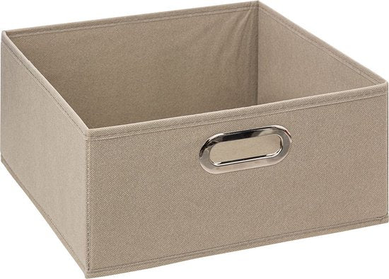 5Five Aufbewahrungskorb aus Leinen, beige – 15 x 31 x 15 cm (S) – zusammenklappbar