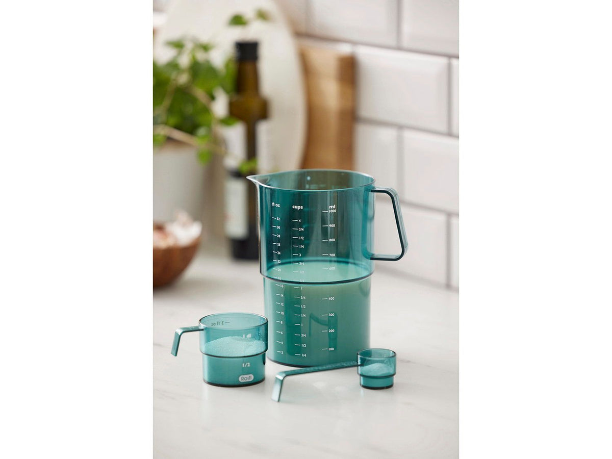 Rosti Mensura Messbecher-Set, 3-teilig – 1 Liter – Grün