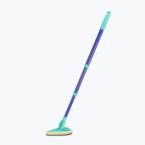 Generic - Bad-/Fliesenwischer Blitz-Blank - 4-teilig - mit Teleskopstiel & doppelseitigem Schwamm - Blau