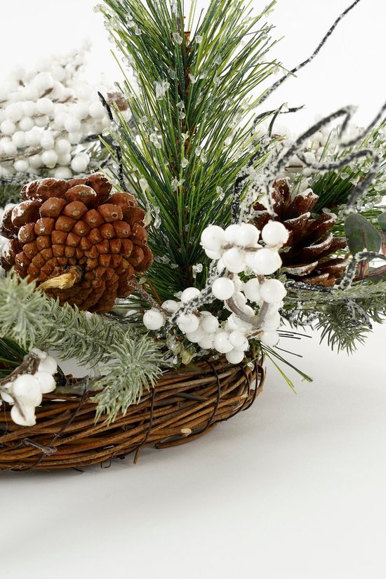 House of Seasons Hardy Weihnachtskranz – Ø 40 cm – Grün