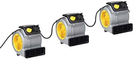 Air Mover-Ventilator, 124 Watt, mit 3 Geschwindigkeitsstufen – Teppichtrockner, Tischventilator, leise Kühlung und Belüftung