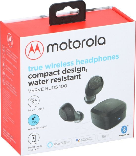 Motorola Ohrhörer VerveBuds 100 - Drahtlos - mit Mikrofon - Schwarz