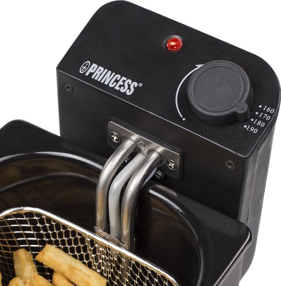 Princess Fritteuse – 3 Liter – Kaltzone – Fritteuse – 2000 W – Einstellbarer Thermostat – Schwarz – 182727