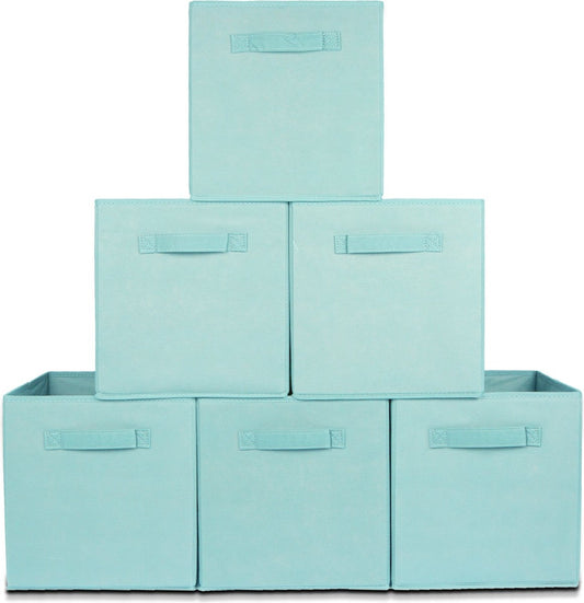 LifeGoods Kleiderschrank-Organisatoren - 6 Stück - 20L - Textil - Blau