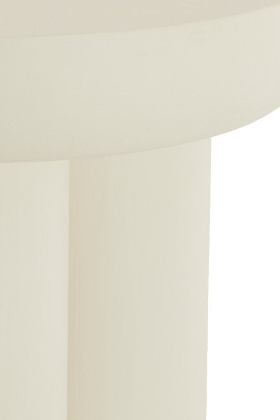 Light & Living Beistelltisch ALI Holz grau braun travertin sand - Ø45x50 cm