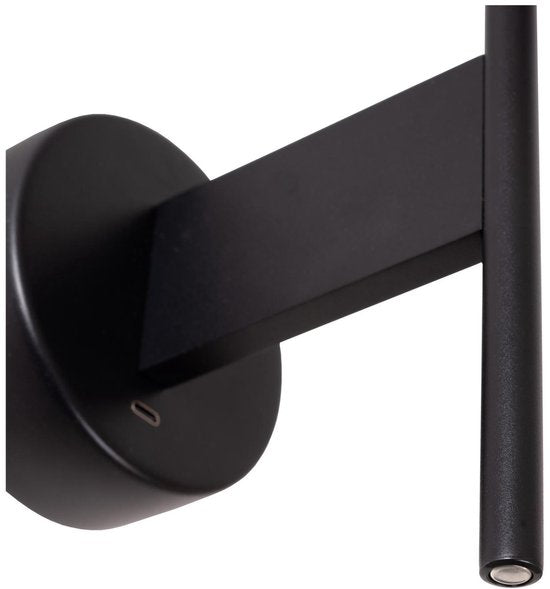 Lucide MAGIC – Wandleuchte – 1xE27 – Mit USB-Ladeanschluss – Schwarz