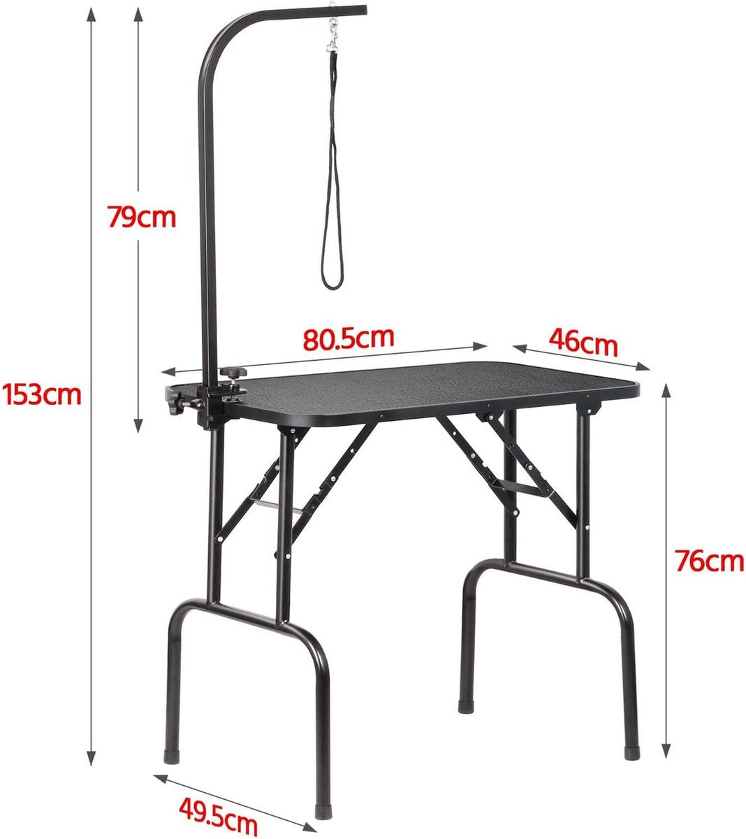 Yaheetech Hundepflege-Tisch – 100 kg – Verstellbar – Zusammenklappbar – Rosa