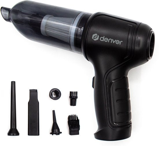 Denver Staubsauger – Handstaubsauger – Autostaubsauger – Druckluftdose – 6 Aufsätze – Saugen und Blasen – Handstaubsauger – Staubreiniger – HVC45
