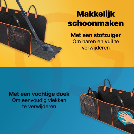 Jake und Jacky Hundedecke XXL mit Rücksitzverlängerung - Autoteppich Hund mit hartem Boden - Autoschutzdecke - Hundedecke - Inklusive Auto-Matte & Aufbewahrungstasche