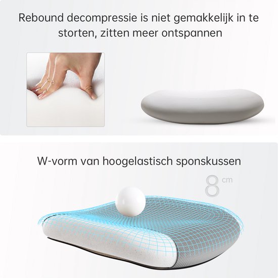SIHOO M18 Ergonomischer Bürostuhl – Atmungsaktives Mesh-Design – Verstellbare Kopf- und Lendenstütze – Grau