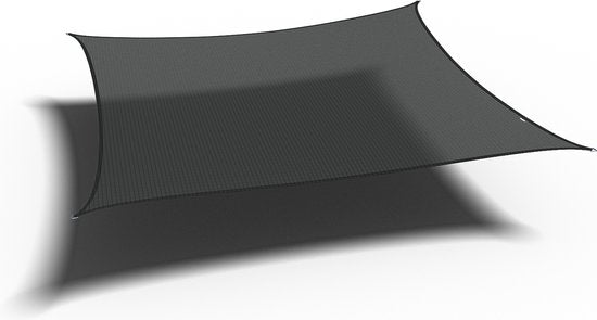 Platinum Sun & Shade – Coolfit – Sonnenschutzgewebe – Quadratisch – 500 x 500 cm – Schwarz – 5 Jahre Garantie – 95 % UV-Schutz – Fest gewebt, 285 g/m² – Hohe Farbechtheit