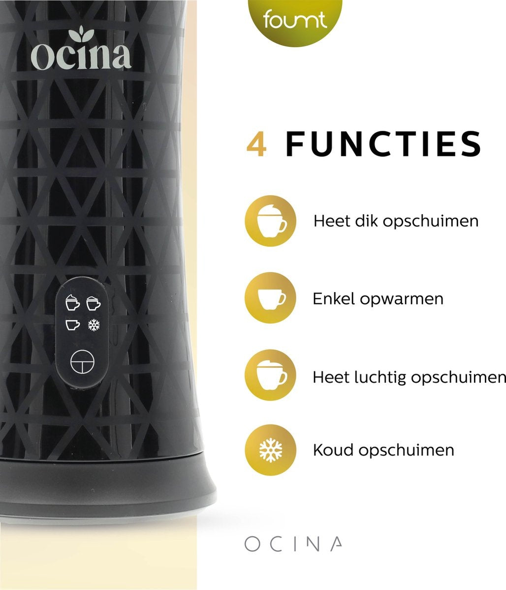 Ocina - Milchaufschäumer Klein - Schwarz