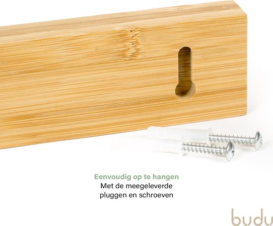 Budu Magnetischer Messerhalter - Messermagnetstreifen - Messermagnet - Messermagnetstreifen - Bambus - 40 CM