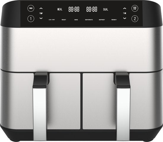 Niceey Double Airfryer XXL - 8L - 2460W - Silber