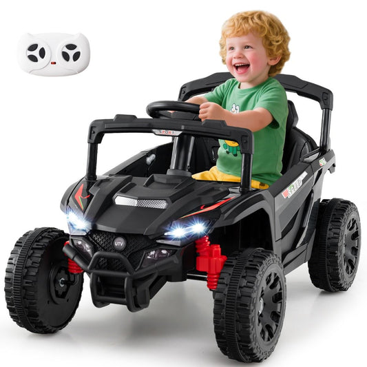 Coast Elektro-Kinderauto – 12-V-Akku – Fernbedienung – schwarzes UTV – geeignet ab 3 Jahren
