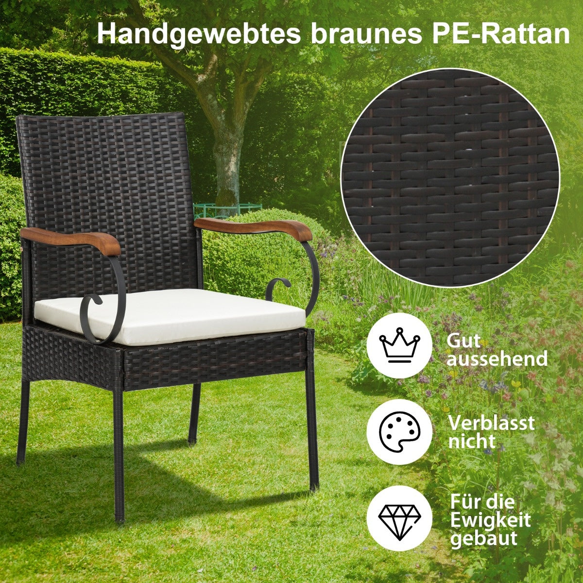 Coast 2 - Serie Terrassenleuchten mit robustem Metallrahmen und witterungsbeständigem Mandbraid