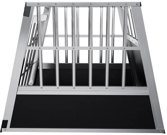 Juskys Aluminium Hundetransportbox - L