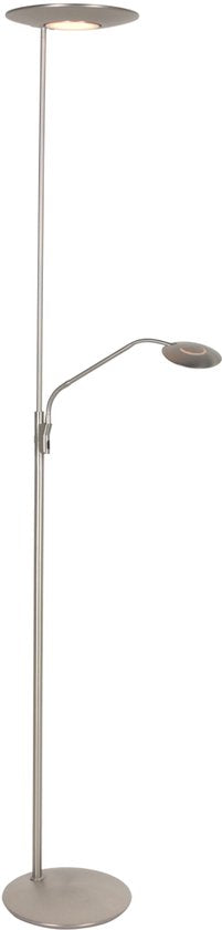 Stehlampe Zenith 2 4394ST aus Stahl mit Uplight und Lesearm – Steinhauer Exclusive, modernes Design, dreh- und neigbar, 4940 Lumen Lichtleistung, einstellbare Farbtemperatur von 2200 bis 4000 Kelvin