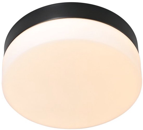 Deckenleuchte Ikaro 1362ZW Schwarz Ø 18 cm – Modern, Elektronik & Glas, Steinhauer