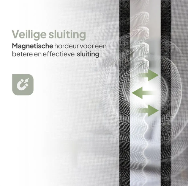 O'DADDY Türvorhang Deluxe Fiber – Schwarz – 100 x 240 cm – Magnetischer Fliegenschutzvorhang
