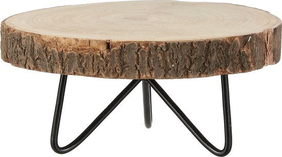 Mica Decorations Pia Trunk Beistelltisch - H14 x Ø29 cm - Hellbraun