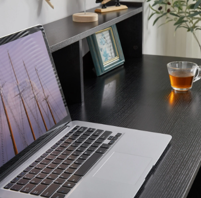Yaheetech Schreibtisch mit Schublade – Schwarz – 106 x 50 x 94 cm – Computertisch mit Stauraum