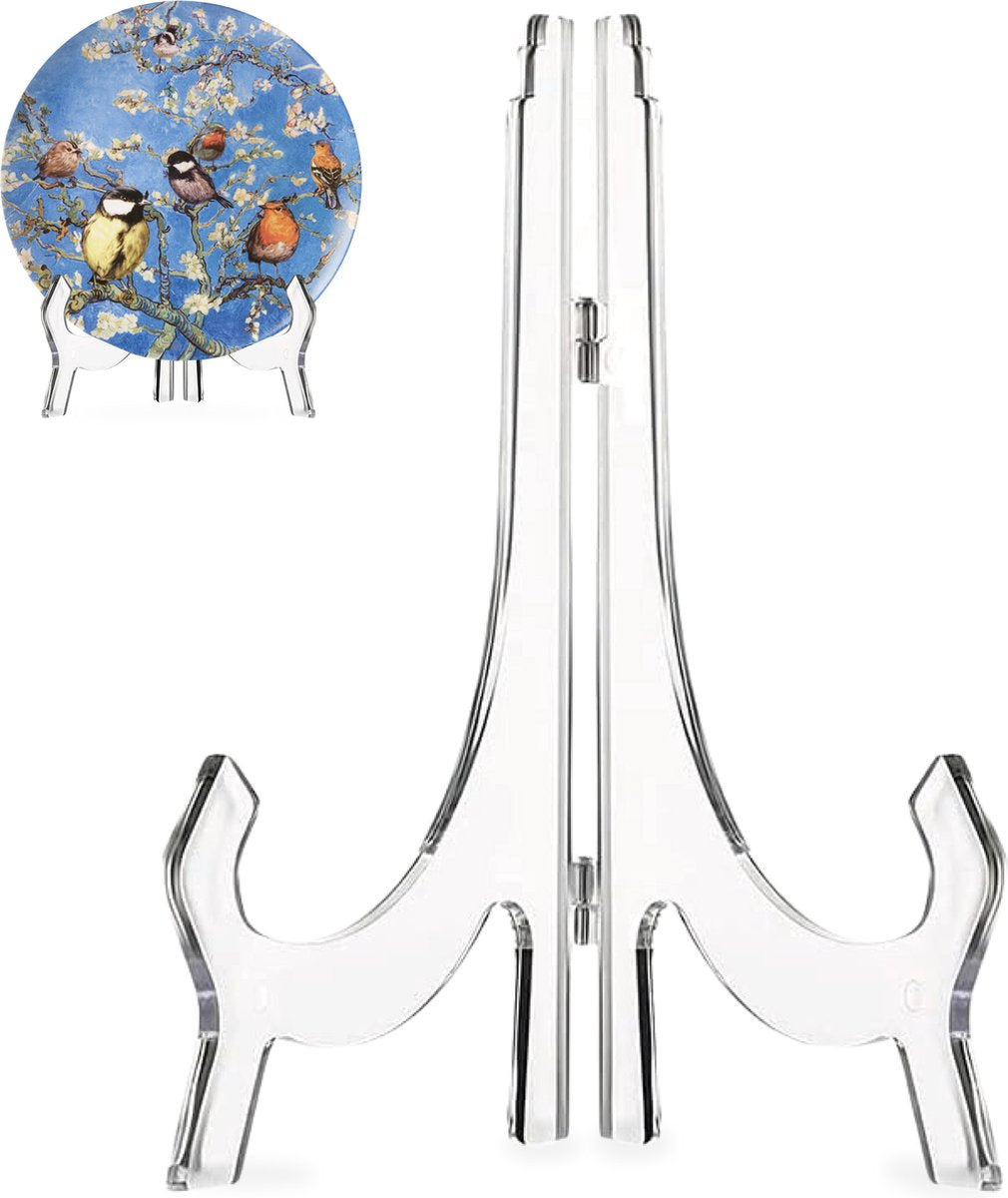 LUFT Schildständer Transparent 25x16 cm - Elegante Halterung für Teller, Bücher und Tablets