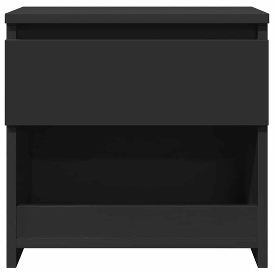 vidaXL – Nachttische – 2er-Set – 40 x 30 x 39 cm – bearbeitet – Holz – schwarz
