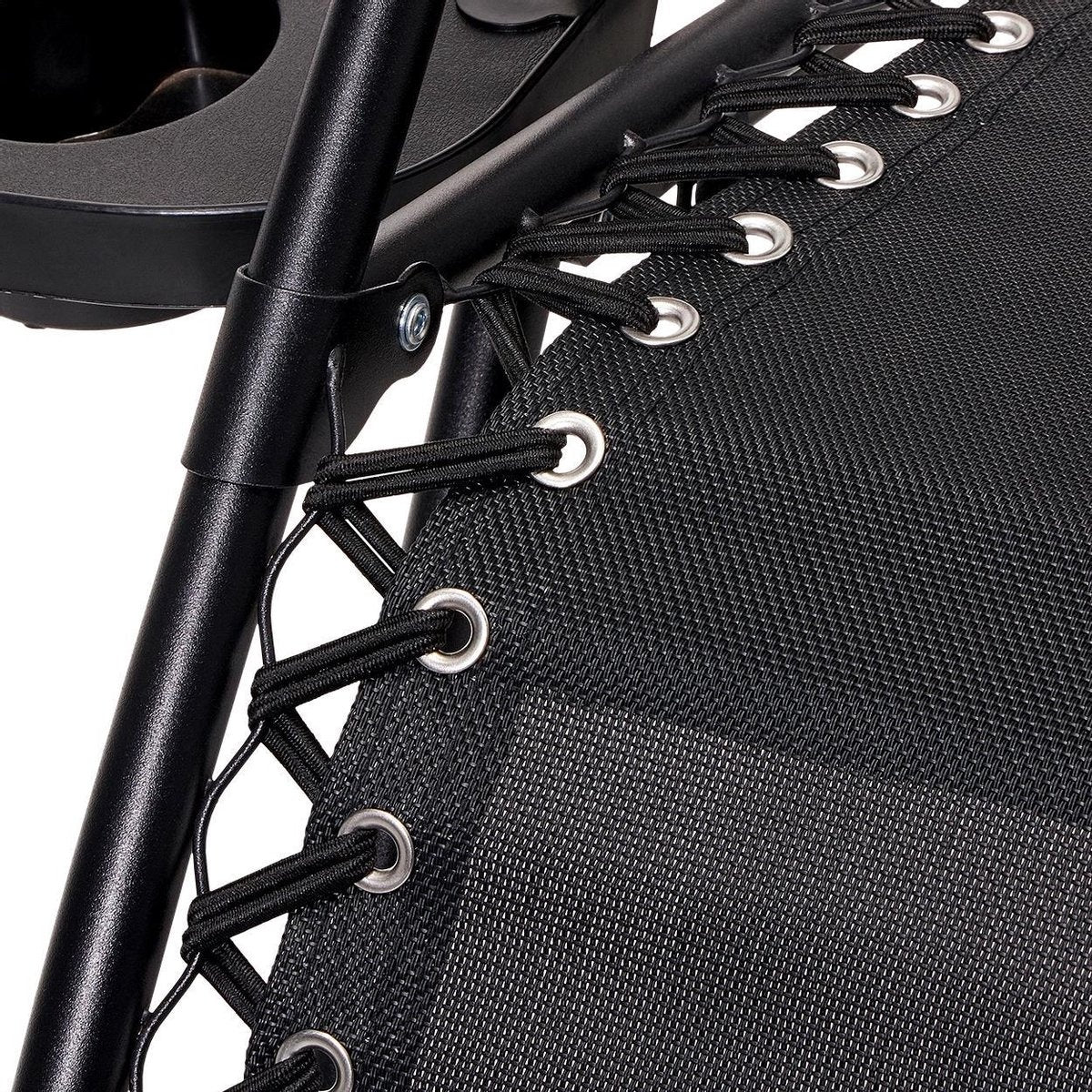 LifeGoods Faltbare Gartenstühle - 2 Stück - 30Â°-90Â° verstellbar - Metall - Schwarz