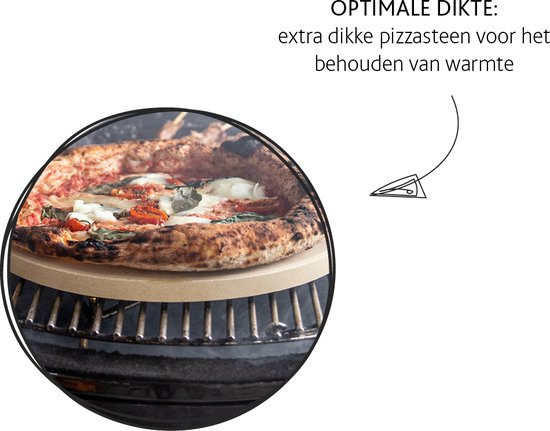 Boska Pizzastein Deluxe - für Backofen & BBQ - Krustenpizza - Ø 29,5 cm - BBQ Zubehör