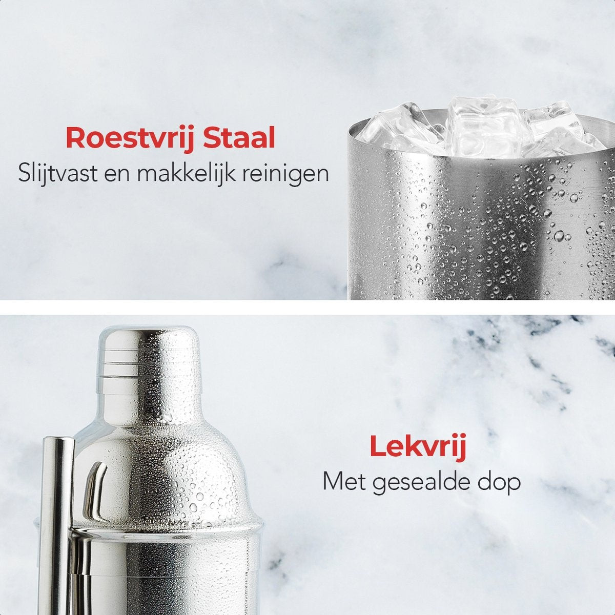 KitchenBrothers Cocktail Set mit Cocktail Shaker - 13 Teile - Komplettset - Geschenkbox - Edelstahl