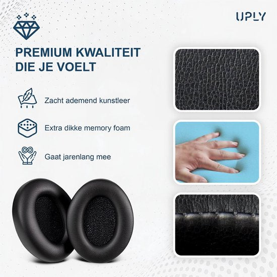 Ohrpolster-Set für Sony-Kopfhörer – WH-1000XM4-Ohrpolster – WH-1000XM4 – Kunstleder mit Memory-Schaum