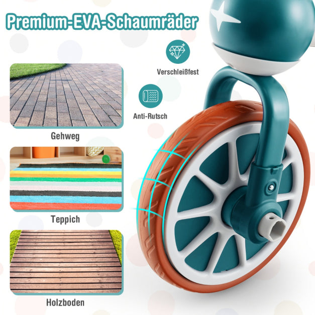 Coast Kinderfahrrad - 4-in-1 - Verstellbar - 37 x 72 x 101cm - grün
