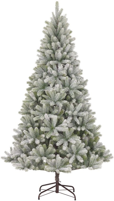 Black Box Trees Nagoya Weihnachtsbaum „Frosted“ mit Scharnierkonstruktion – Kunstbaum mit voller Ausstrahlung und 738 Zweigen – Weihnachtsdekoration für den Innenbereich – H 150 x Ø 91 cm – Grün