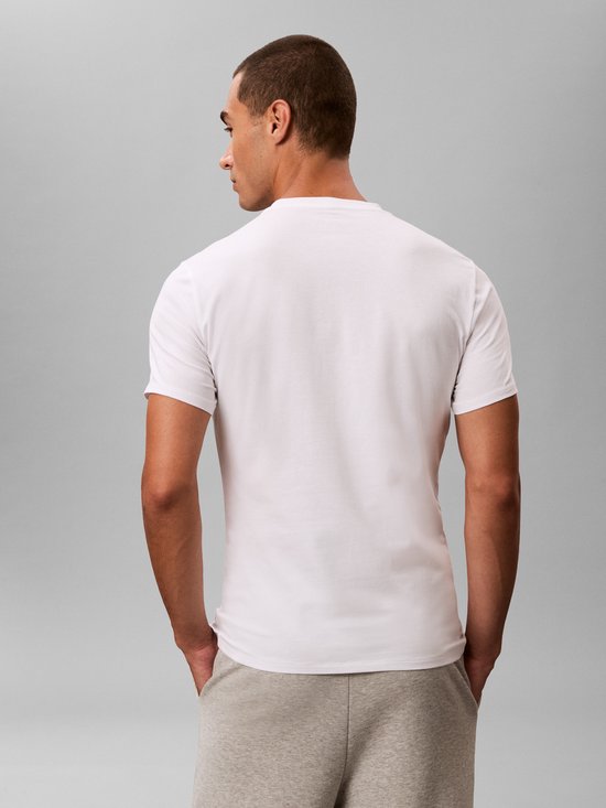 Calvin Klein Herren 3er-Pack T-Shirts mit Rundhalsausschnitt, weiß