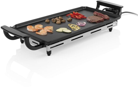 Princess Table Chef Grillplatte 102209 – Gourmet – Grillplatte – Tischgrill – 43 x 23 cm – 6 Personen – Einstellbarer Thermostat – 1800 Watt – Teppanyaki – Für drinnen und draußen