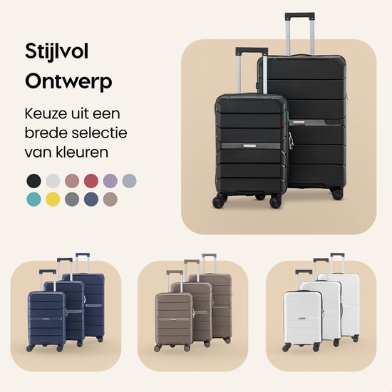 SKYCASES Urban Adventurer - Handgepäckkoffer - Zahlenschloss - 44x27x66cm - 44L - Reisekoffer mit Kofferschloss - Spinnerrollen - Schwarz