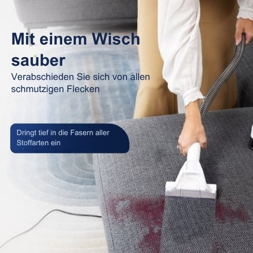Samako - Professioneller Teppichreiniger - Tragbar - Sofa-Reiniger- Mit Extra-Bürste - Weiß/Blau