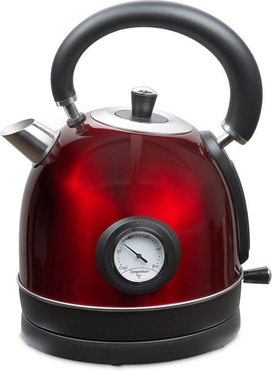 MOA Retro-Wasserkocher Rot 1,8 Liter - Elektrisch - Edelstahl - EK3TR