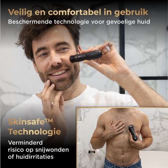 Wellshave Bodygroomer Men and Nose Trimmer - Rasierpaket 2.0 - Body Trimmer Men - Nose Trimmer Men - Nasenhaartrimmer Rasierer für Nase, Schambereich, Körper & Nase