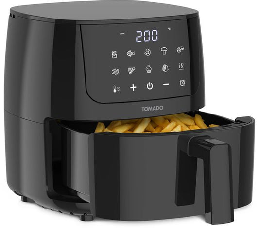 Tomado TAF2002B – Mini-Heißluftfritteuse – 2 Liter – Digitalanzeige – PFAS-frei