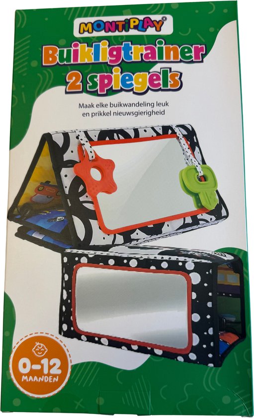 MontiPlay® Bauchtrainer Baby - Kussbuch Baby - Babyspielzeug 6 Monate - Lernspielzeug - Tummy Time - Montessori - Sensorik