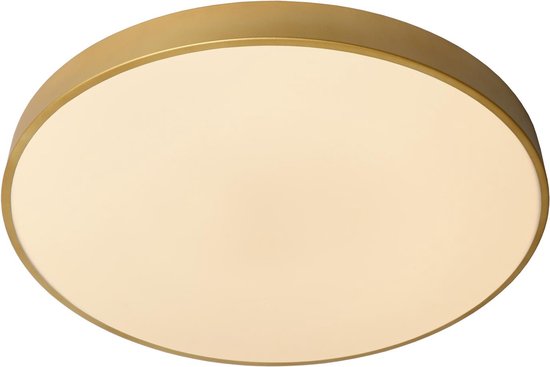 Lucide UNAR – Deckenleuchte – Ø 60 cm – LED 3-Stufen-Dimmer – 1x60 W, 2700 K – Mattgold / Messing