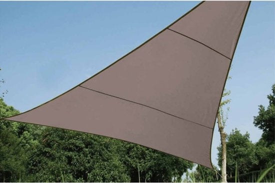 Perel Schattentuch, wasserabweisend, 5 x 5 x 5 m, 160 g/mÂ², Polyester, Dreieck, taupe