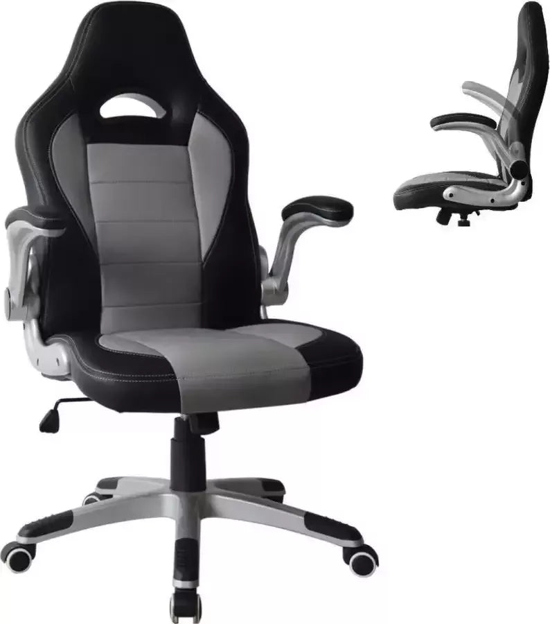 VDD Gaming Thomas Ergonomischer Gaming-Stuhl – Racing-Stil – Verstellbar – Schwarz