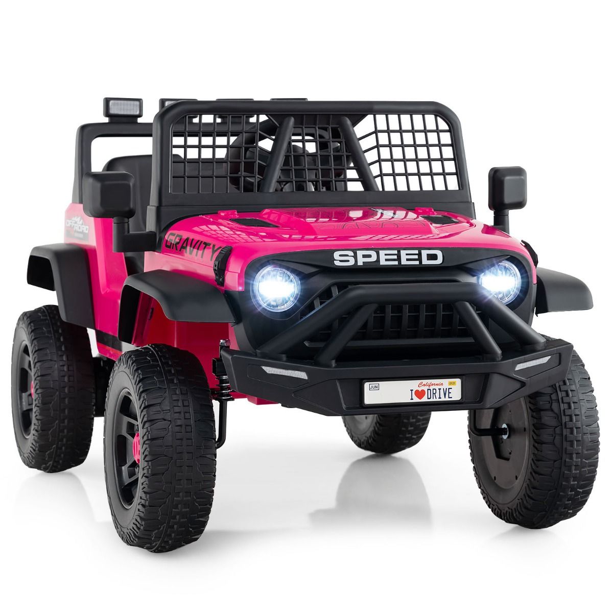 Coast Elektrischer Kinderbuggy – Fernbedienung und Selbstlenkung – 30 kg Tragkraft – rosa